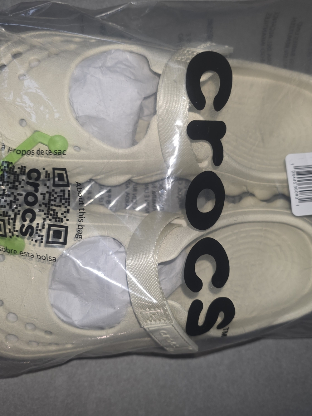 Womens Size 8 Echo Mary Jane Crocs (Cream) Brand New With Tags - Picture 12 of 14